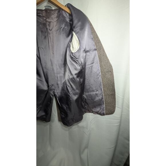 Lands End Donegal Tweed Light Brown Taupe Blazer Sport Coat Jacket Mens 44R - Picture 8 of 10
